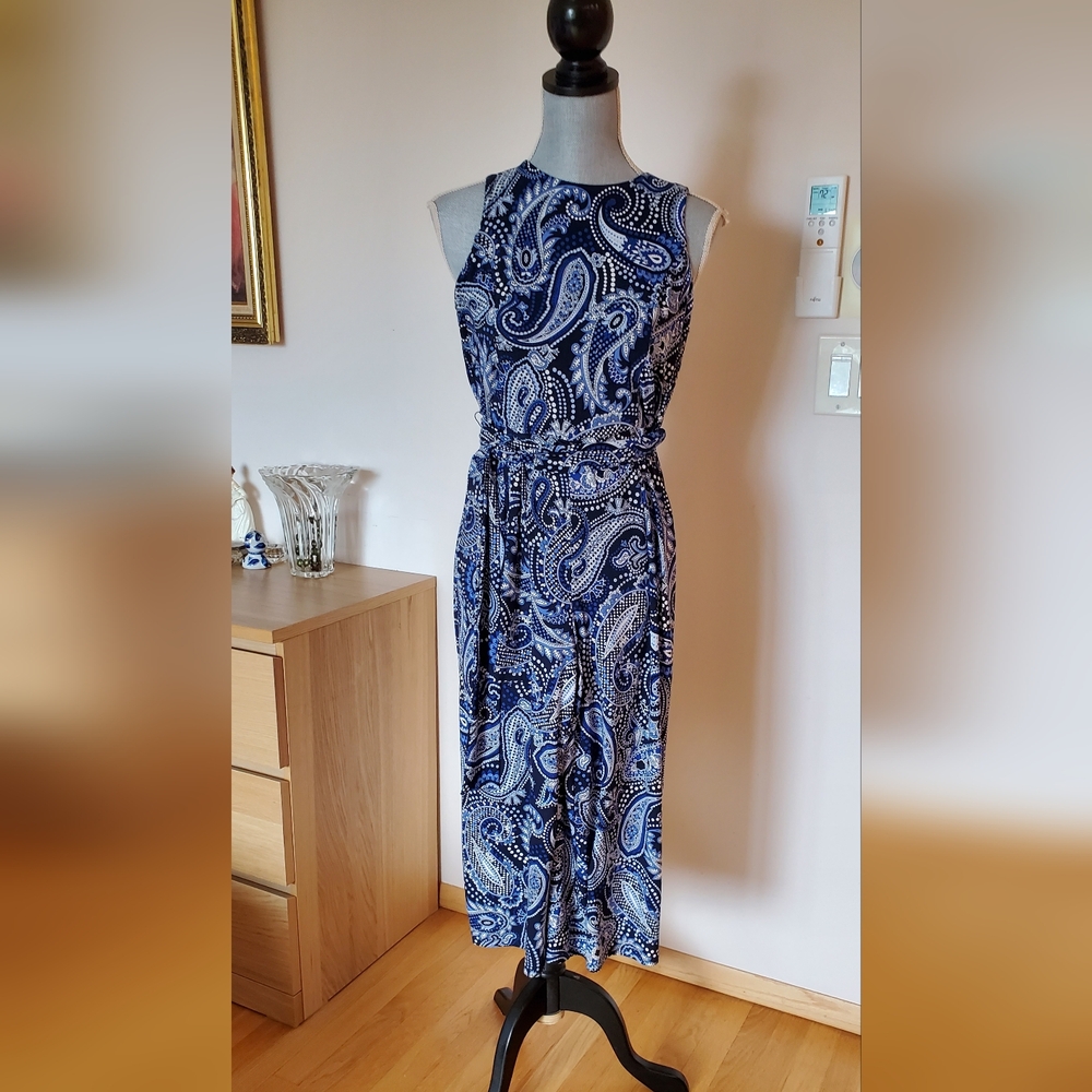 Tommy Hilfiger Blue Paisley Jumpsuit